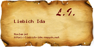 Liebich Ida névjegykártya